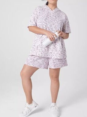 LIVI French Terry Short-Sleeve Sweatshirt & shorts set - Space-Dye